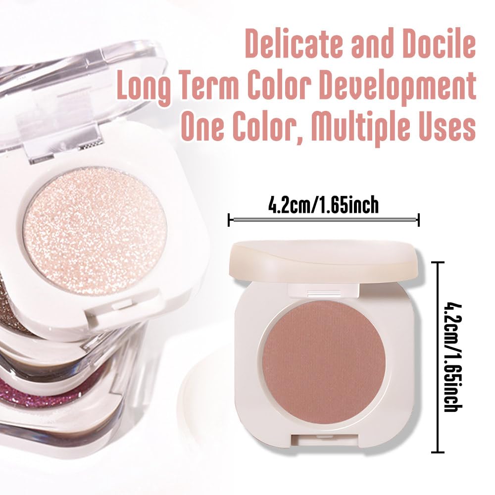 FeiCuiYun Pressed Single Matte Tan Eyeshadow Palette Makeup, Brown Eyeshadow For Women, Neutral Matte Pressed Powder Single Vegan Eyeshadow; Talc, Paraben & Cruelty Free, (03)