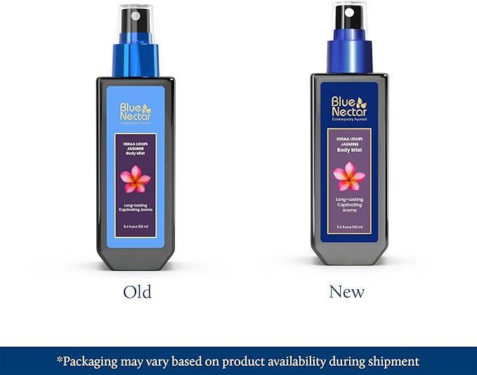 Blue Nectar Niraa Jasmine Nayika Body Attar | Perfume Mist for Women | Long-Lasting Jasmine Attar with Fig Leaf | Floral Body Mist Spray | Travel-Friendly (3.38 Fl Oz)