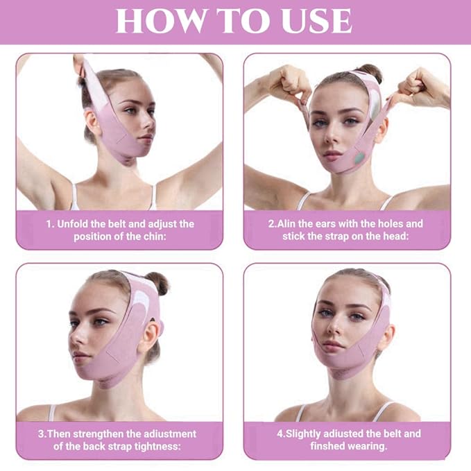 ROWMATE Graphene Chin Up Mask V Shaped Face Mask Chin Strap for Sleeping