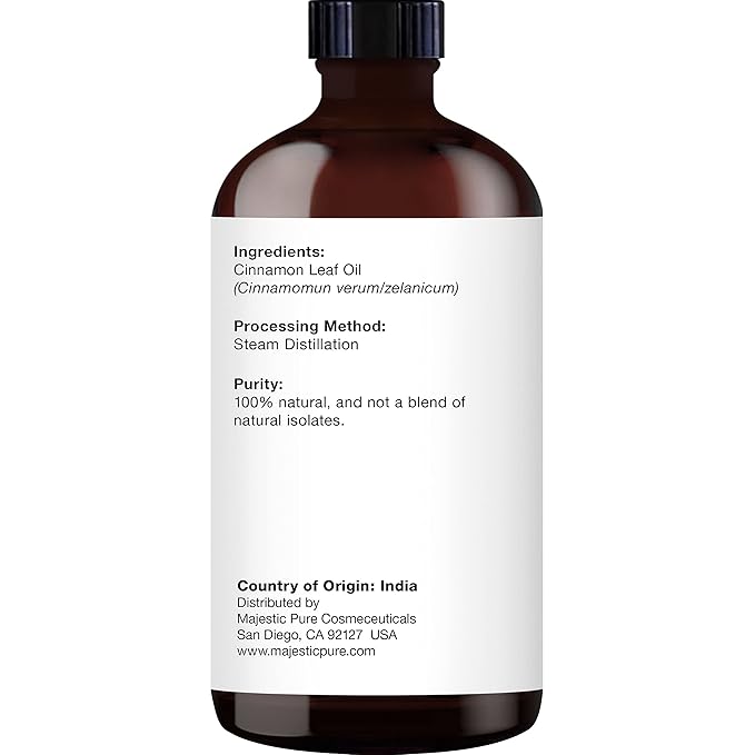 Majestic Pure Cinnamon Essential Oil for Diffuser - 4 Fl Oz