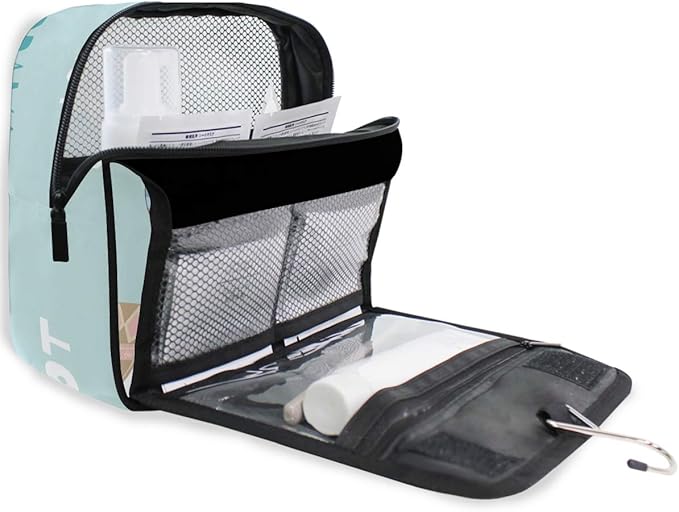 senya Hanging Travel Toiletry Bag Kit Makeup Case Cosmetics Organizer for Men Women (Llama Alpaca Drama)
