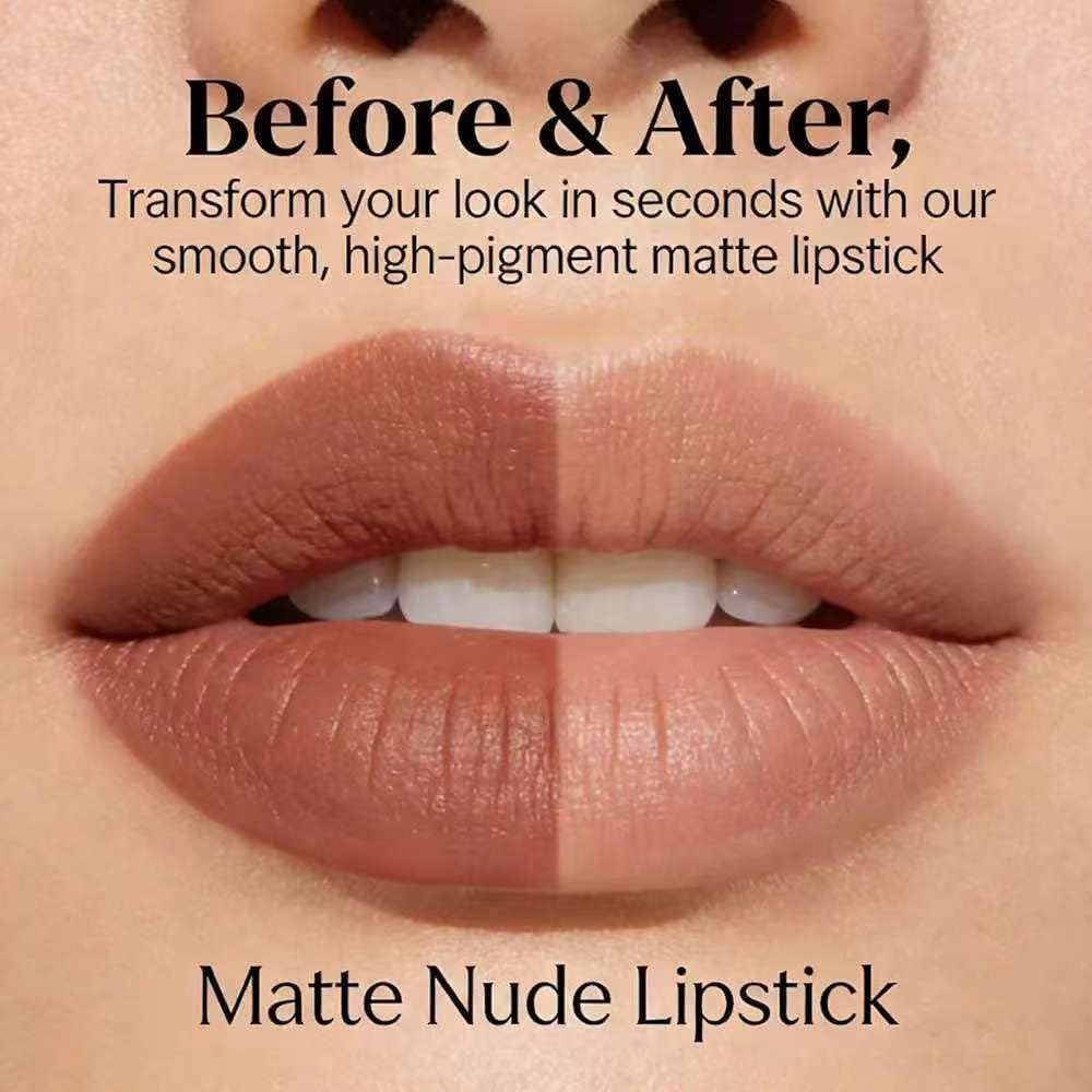 Maxzitank Velvet Matte Lipstick, Long Lasting Waterproof Non Transfer, Moisturizing Non-Drying Fog Lipstick for All Skin Tones Daily Makeup 07