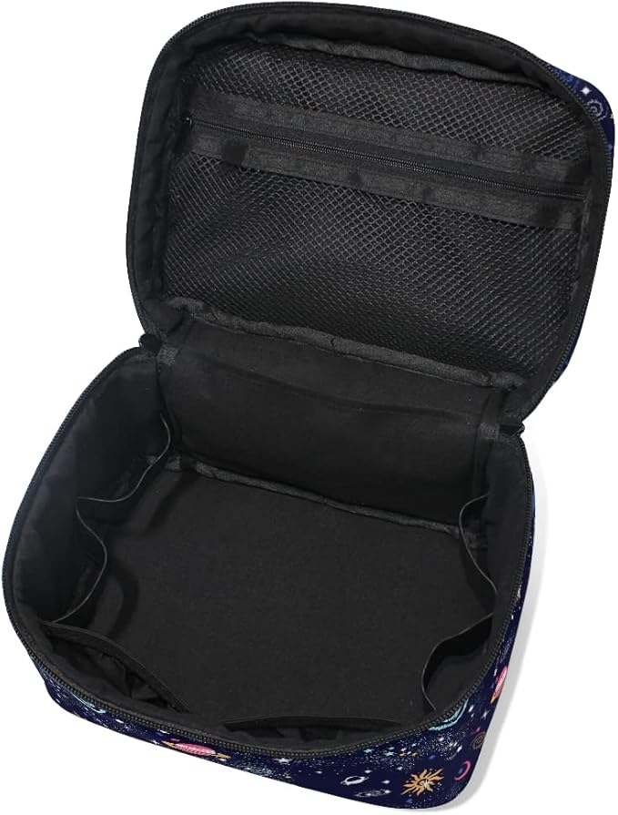 MNSRUU Makeup Bag, Space Galaxy Travel Makeup Organizer Bag Cosmetic Cases Toiletry Bags for Girl Women Ladies