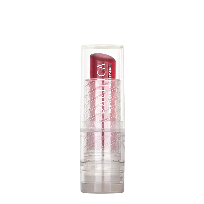 Pacifica Glow Stick Lip Oil Rosy Glow Sheer Rose Hydrating Lip Tint Balm, Moisturizing Glossy Oil for Dry Lips, Vitamin E Enriched, Non-Sticky Natural Shine, Vegan & Cruelty-Free Clean Beauty.14 oz