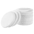 Cotton Puff, 10 Pcs Makeup Puff for Face, 2.36 inch Cosmetic Puffs Pads with Ribbon for Loose and Foundation(White)