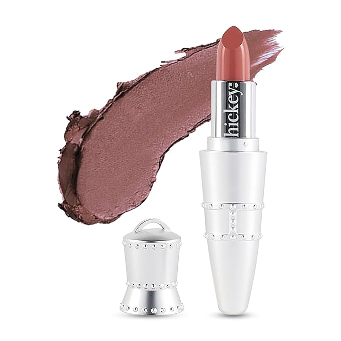 Hickey Refillable Pendant Lipstick, Make Out[Sheer Mauve Nude] – Wearable Satin Lip Color on a Chain, Refillable Clean Beauty, Full Lipstick Included