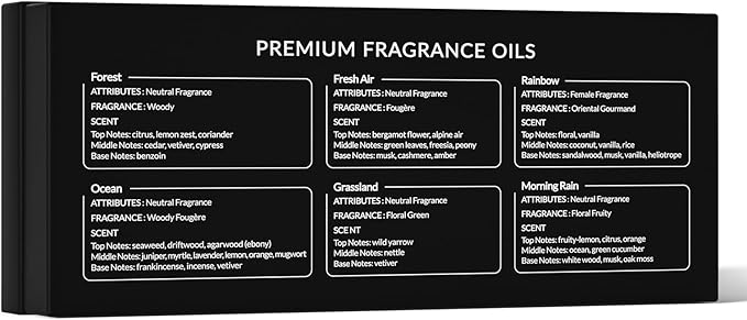 HIQILI Nature Fragrance Oil Trial Set, Scented Oil for DIY & Diffuser