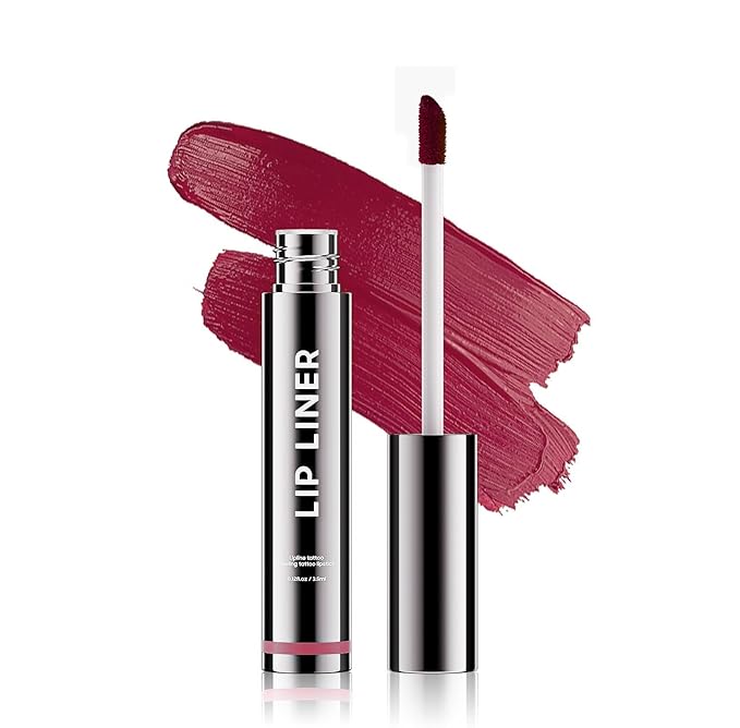 Ihrlpxkc Lip Stain Peel Off - Lip Liner Moisturizing Lip Stain with Matte Finish, Transfer-Proof, Non-Stick Cup Long-wear & Waterproof (Mauve)