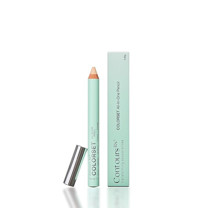 Contours Rx All-In-One Colorset Pencil - Neutral Tone Eye Primer, Brightener, Concealer, Contour Stick - Gluten Free, Vegan & Hydrating Creamy Formula - Long-Wear Performance For Under Eye & Face