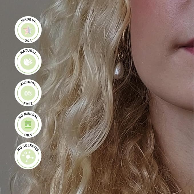 Isabella's Clearly TAME Anti Frizz Hair Oil Serum | Sulfate Free Leave-In Smoothing Treatment for Curly, Frizzy & Dry Hair | Adds Shine, Controls Humidity | Natural, Made in USA (4 Fl Oz)