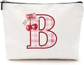 CQM Cherry Bag Initial B Makeup Bag Cherry Gifts for Women Cosmetic Bags