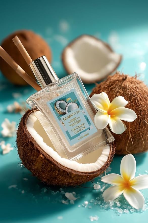 Glampton Caribbean Coconut Shimmer Fragrance Mist 3.4 oz