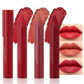 BINGBRUSH Crayon Matte Longwear Lipstick Pack Set,Moisture Smooth Color Stick Ultimate Lip Crayon for Makeup Collection - Waterproof Velvet Lipgloss (3pcs 08#&09#&10#, 3 Count (Pack of 1))
