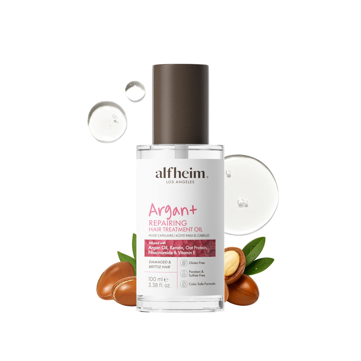 ALFHEIM Rosemary+ Pre-Wash Scalp Oil – Purifying Hair Oil – Hair Treatment and Scalp Clarifying Oil Made with Rosemary Extract – Lightweight Smoothing & Balancing Treatment – Silicone Free – 3.38 oz