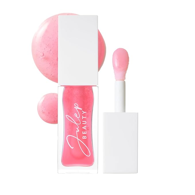 Julep So Plush Glossy Lip Oil – Hydrating Lip Tint & Gloss, Hot Pink