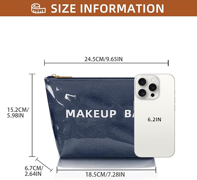 getgto Makeup Bag for Women, Portable Waterproof Cute Cosmetic Bags, Skincare Makeup Case Pouch with Zipper for Daily Use, Travel