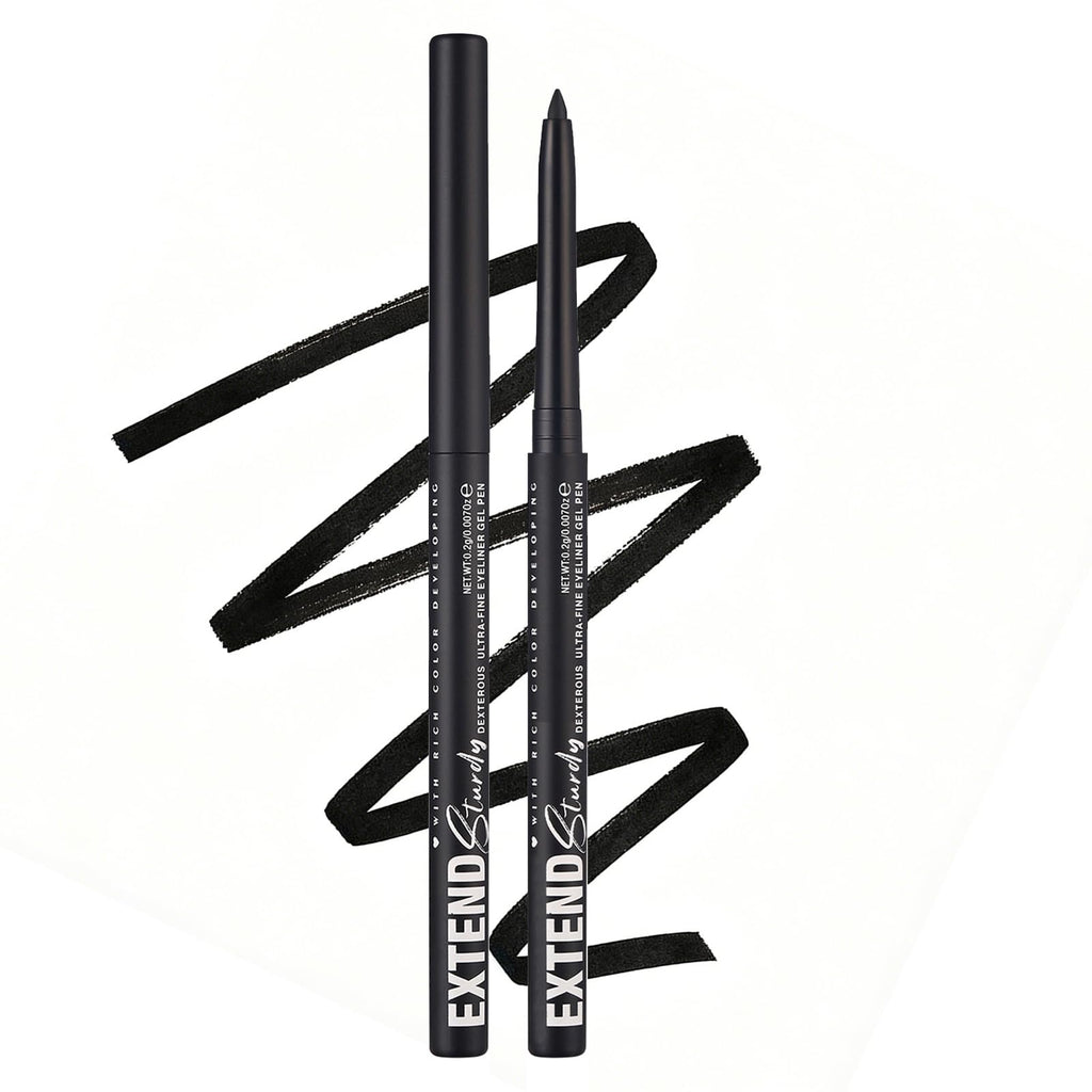 Mefyhtune Waterproof Eyeliner black Shimmer Retractable Black Gel Eyeliner Smudge-proof Hypoallergenic Makeup (11#)