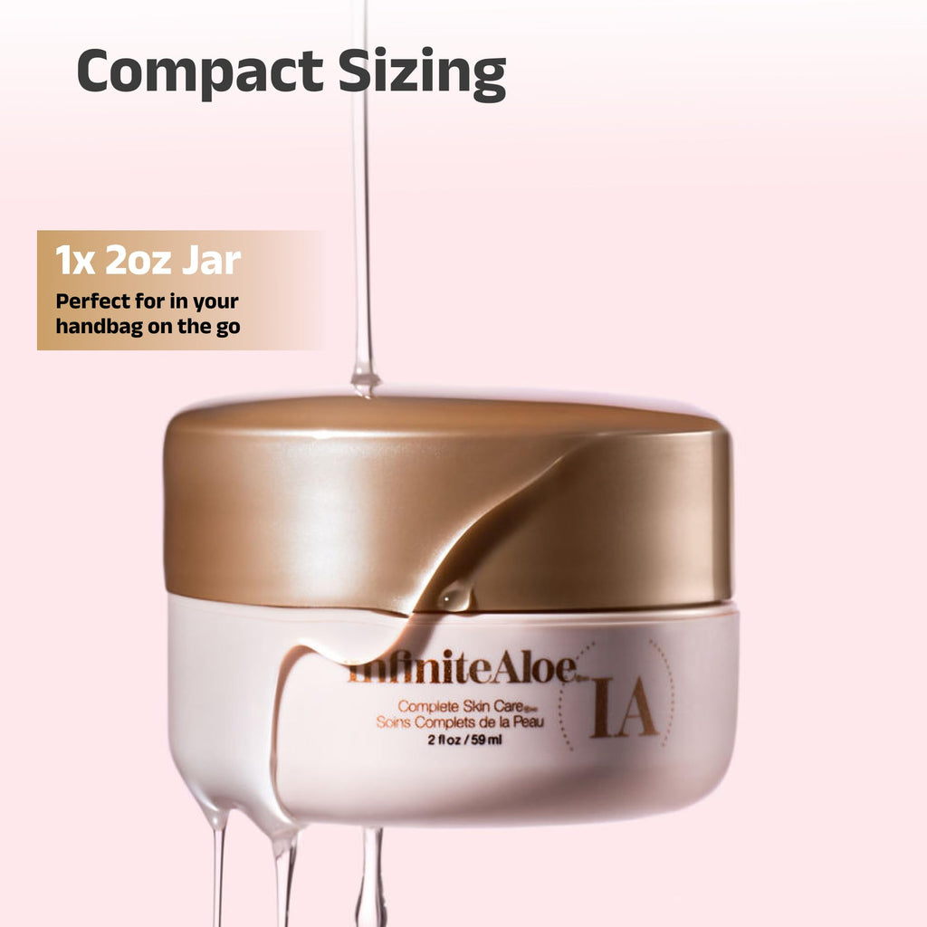 InfiniteAloe Complete Skin Care, Aloe Vera Powered Face and Body Cream for All Skin Types, Dry Skin Everyday Hero, Original Scent - Small Jar 2 oz