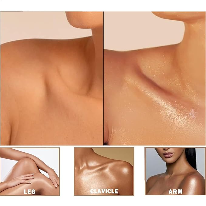 PAQIMAN Glitter Powder Highlighter Makeup,Body Brightens the Natural and Face Blusher Patting Powder Highlighter Makeup Beauty Glitter.(02# Fairy pink)