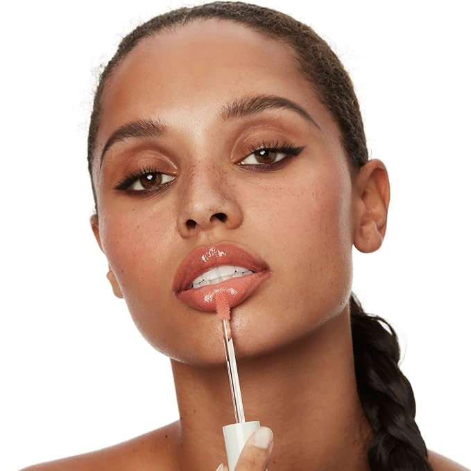 Jillian Dempsey Lip Gloss, Hydrating Plumping High-Shine, Peachy Peach