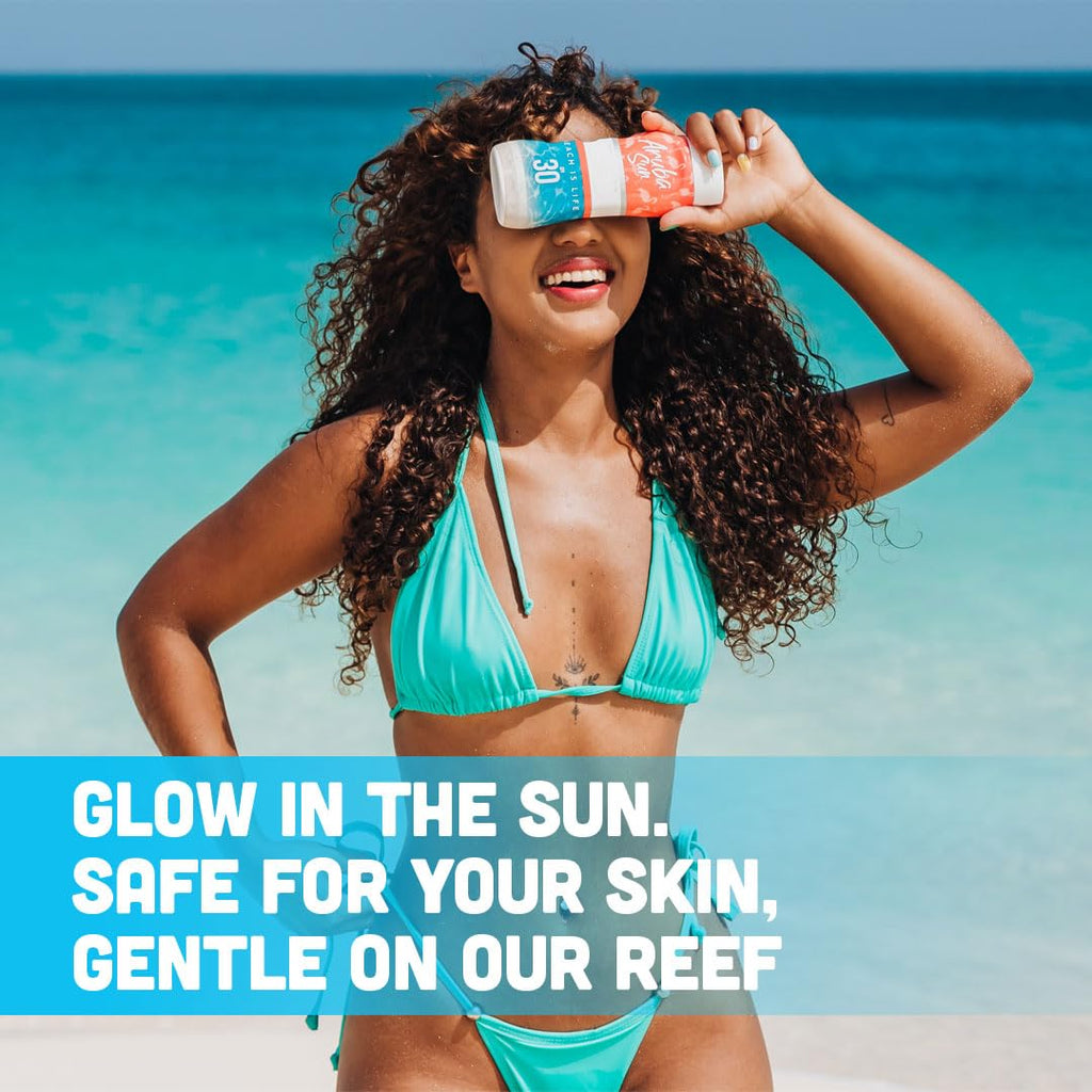 Aruba Sun SPF 30 Sunscreen Lotion 8oz - Reef Act Compliant no 67 Octinoxate & Oxybenzone Free - Sun Screen Broad Spectrum UVA/UVB - Sunscreen Waterproof and Non-Greasy