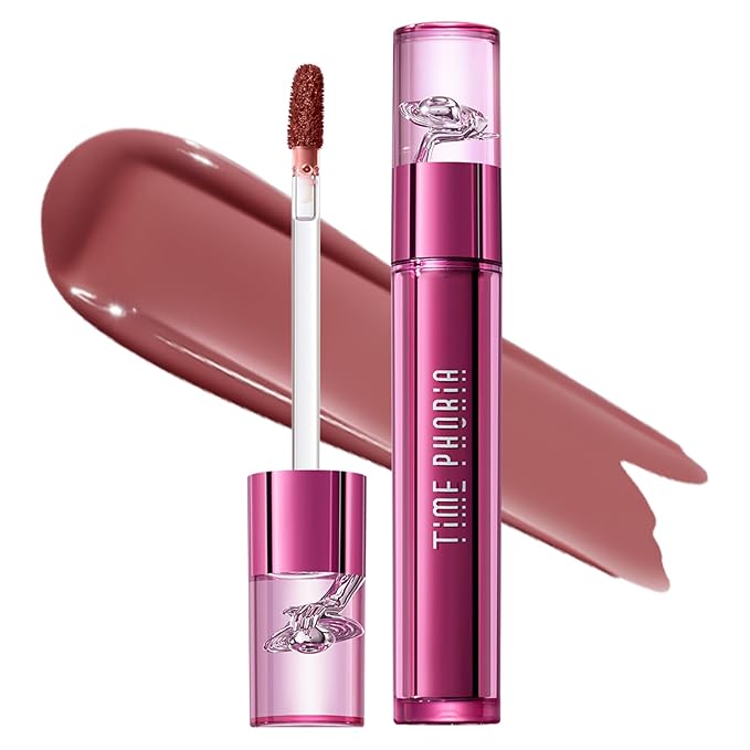 TIMEPHORIA Altera Blurring Tint Lip Stain 012 Hush, Nude Pink Glossy to Soft Matte Finish, Blur Lip Lines, Weightless No-Sticky Airy Velvet Texture, Vibrant Hydrating Long-Lasting Lip Makeup