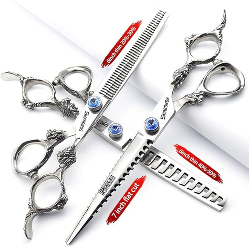 6/7/8/9-inch professional hair clipper set(7 inches, 3 pieces)