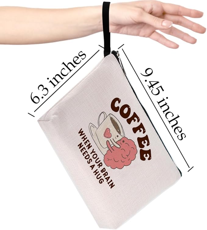 Hanamiya Na Funny Coffee Gifts: Makeup Bag Affirmations Coffee Accessories
