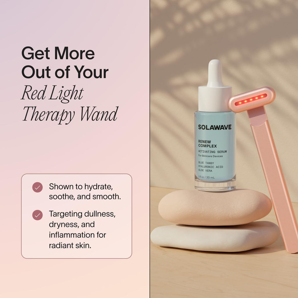 Solawave Renew Complex Red Light Therapy Activation Serum, 1 Oz (1-Pack)