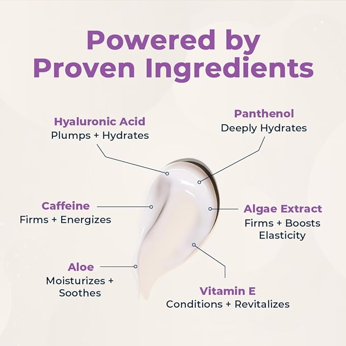 VitaMedica Hyaluronic Acid Body Moisturizer for Crepey & Aging Skin – Firming, 24-Hour Hydration – Professional-Grade Formula with Algae, Aloe & Panthenol – Fragrance Free