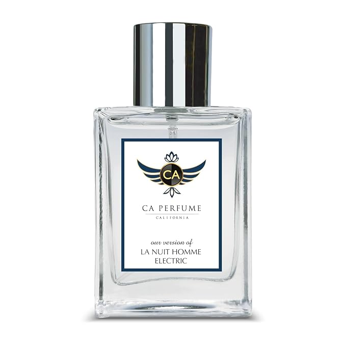 CA Perfume Impression of La Nuit Homme Electric for Men Amber Fougere Fragrance Long Lasting Mens Cologne Eau De Parfum 1.7 Fl Oz 50ml
