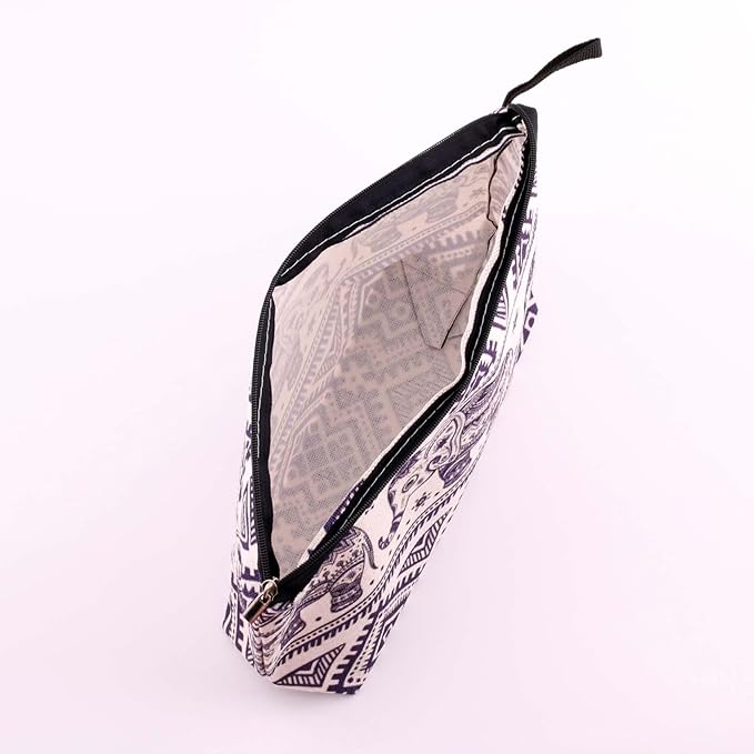Pebarmnt Cute Animal Lovers Gifts Elephant Cosmetic Bag Makeup Pouch with Zipper (elephant)