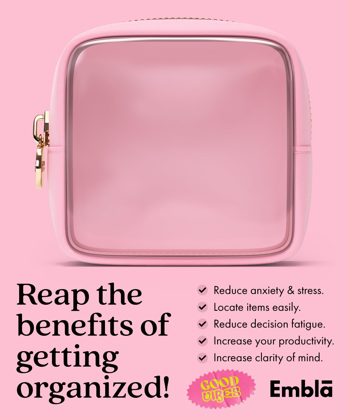 Makeup Bag for Women, Travel Cosmetic Organizer, Waterproof Toiletry Pouch