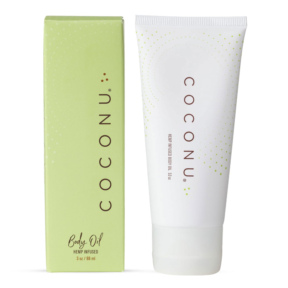 Coconu Organic Coconut Massage Oil for Couples, Edible, Unscented, 3 oz