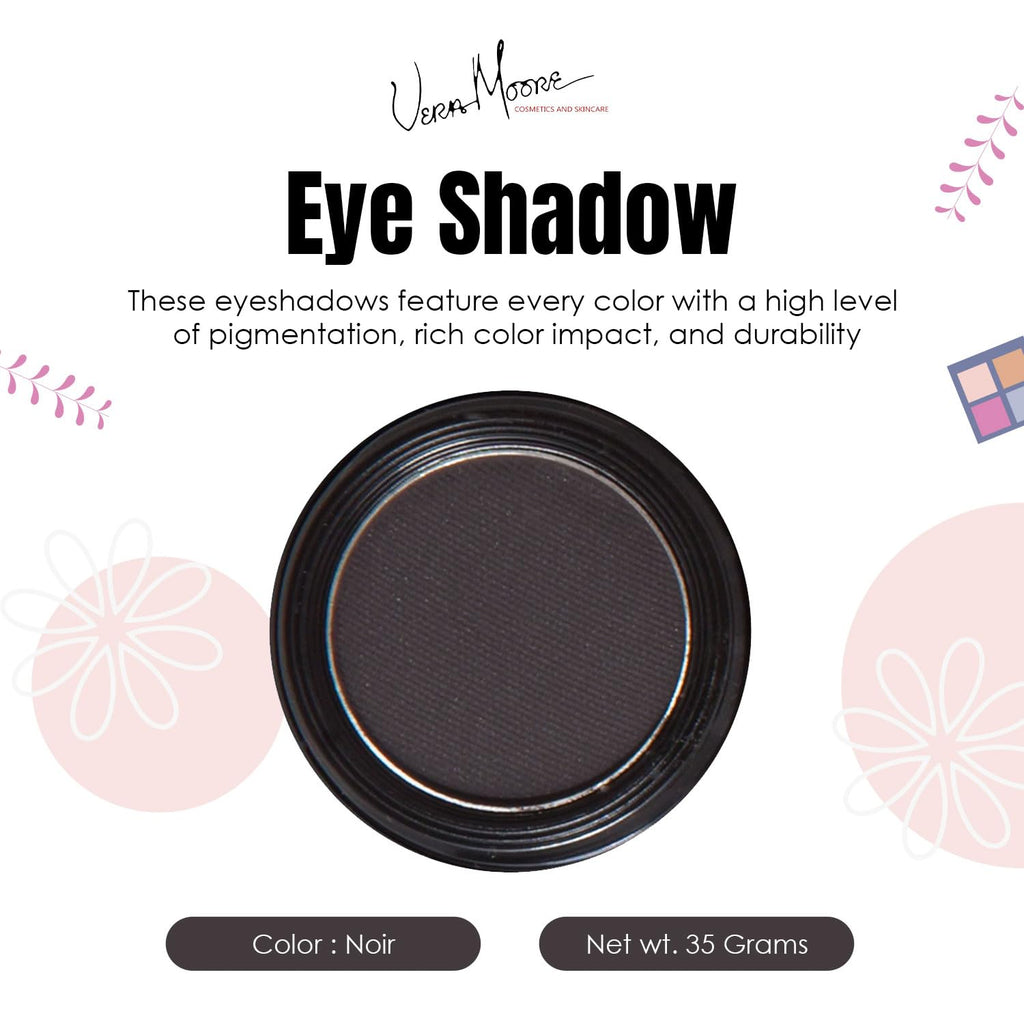 Vera Moore Eyeshadow, Highly Pigmented Eyeshades and Textures, Provide Bold and Lasting Looks, Suitable for Any Event, Easily Blendable Eye Makeup in Multiple Shades. (Noir)