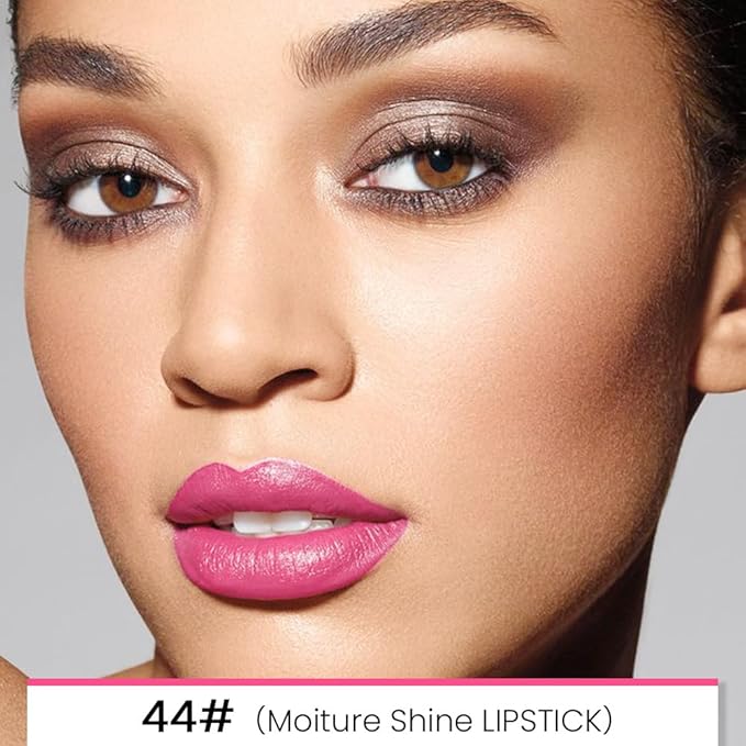 evpct 2in1 Hot Pink Lipstick Lip Liner Dual Ended Moisturizing Lipstick 44#