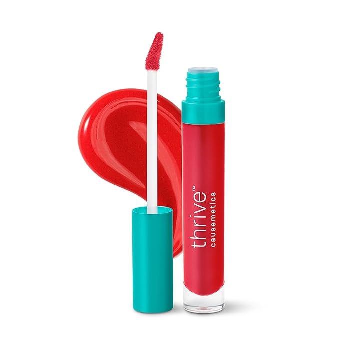 Thrive Causemetics Sheer Strength Lip Plumping Peptide Gloss, Raspberry Red