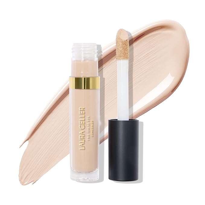 LAURA GELLER NEW YORK Ideal Fix Under Eye Concealer for Mature Skin – 1 Porcelain - Full Coverage, Anti-Aging, Color Correcting – Covers Dark Circles & Blemishes – Hydrating, Crease-Free, Long-Lasting