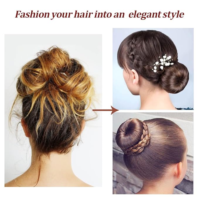 TsMADDTs Dount Bun Maker, Black Hair Bun Maker for Ballet, Dance, Durable