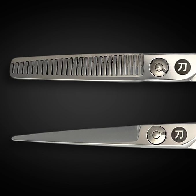 Saki Kotaro 6 Inch Set of Hair Cutting Shears - For Professional Hairdressers and Barbers - Hair Scissors and Thinning Shears for Hair Cut - Made from Japanese 440C Steel