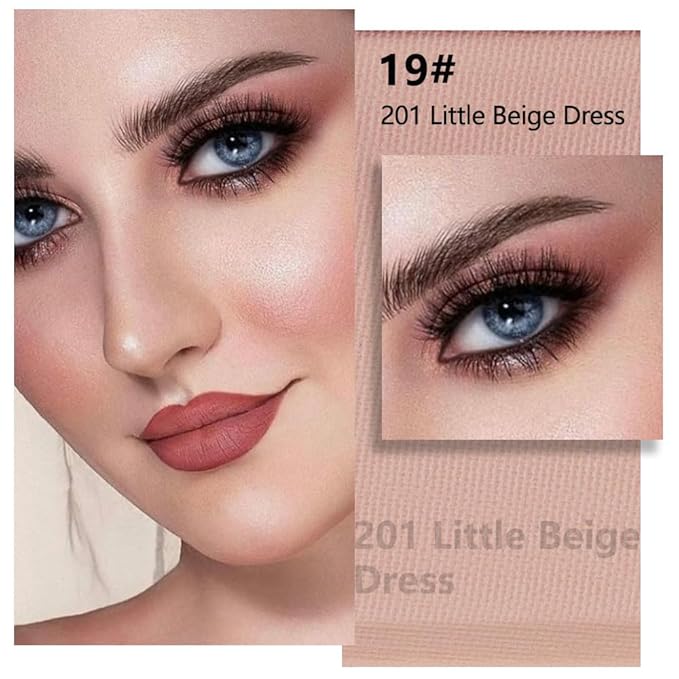 FeiCuiYun Matte Singe Eye Shadow Palette Makeup, Matte Nude Pink Monochrome Eyeshadow For Old Women, Mini Singe Pressed Pigmented Waterproof Sombras Para Ojos, Vegan, Talc, Paraben & Cruelty Free, 19