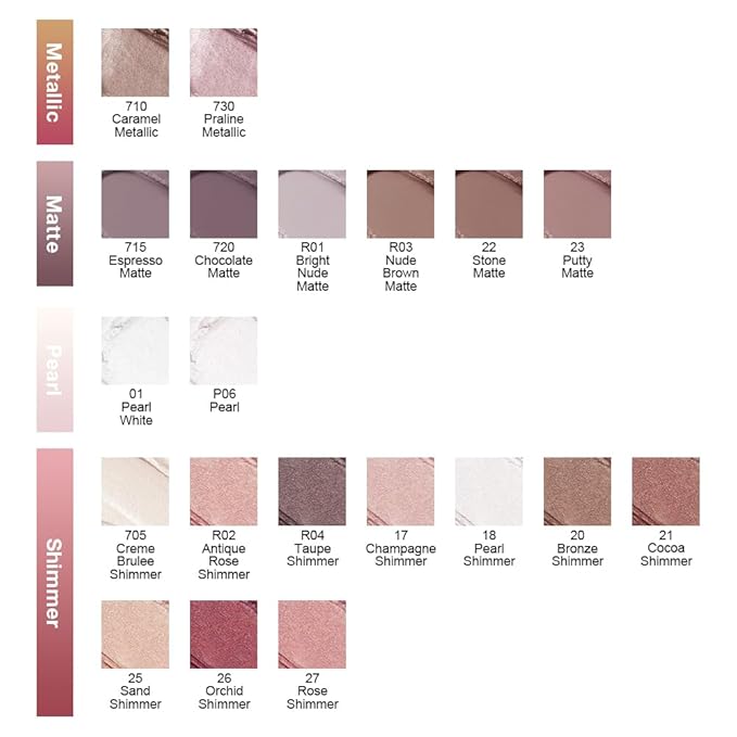 evpct Single Cream Eye Shadow Palette Pot Makeup for Older Women, Sand Shimmer Glitter Metallic Monochrome Cream to Powder Eyeshadow Palette Eye Brightener, Highly Pigmented Waterproof Blendable