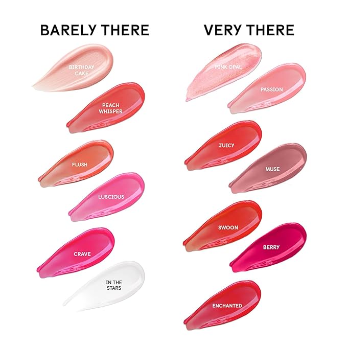 Winky Lux Luscious Barely There Sheer Tinted Lip Oil - Hydrating Lip Gloss Tint, Cool Pink Glossy Lip Balm, Juicy Non Sticky Long Lasting Formula, Infused with Jojoba Oil & Soft Vanilla Scent