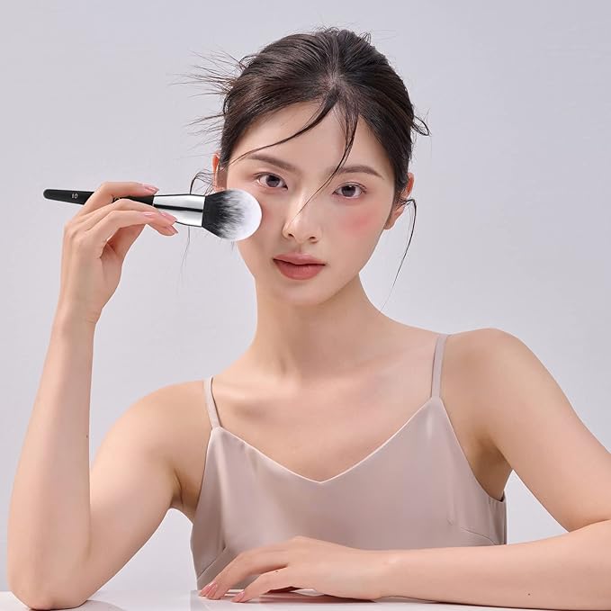 DUcare Travel Makeup Brushes with Bag 10Pcs Makeup Brush set Premium Synthetic Kabuki Foundation Blending Brush Face Powder Blush Concealers Eye Shadows