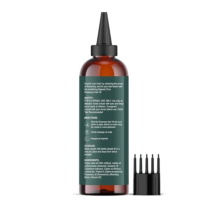 Majestic Pure Rosemary Hair Oil with Biotin - 4 Fl Oz