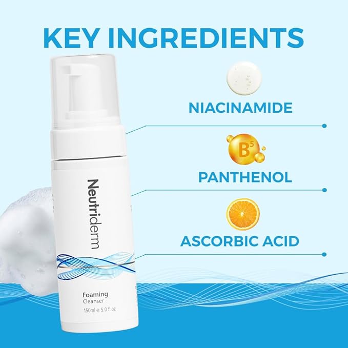 NEUTRIDERM Foaming Face Wash with Niacinamide & Vitamin C, 5 Fl Oz