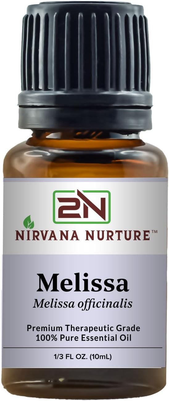 Nirvana Nurture Melissa Essential Oil, 100% Pure Undiluted, Aromatherapy Oil for Diffuser, Hair & Skin Care