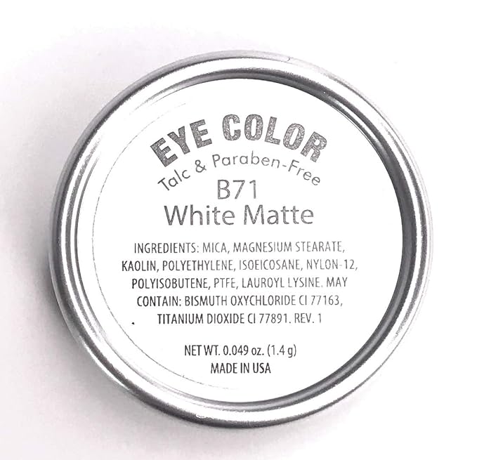 Pure Ziva Naked White Matte Nude Neutral Pressed Powder Single Vegan Eyeshadow; Talc, Paraben & Cruelty Free