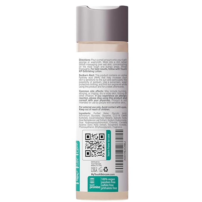 TOUCH Keratosis Pilaris Body Wash with Glycolic Acid, Salicylic Acid