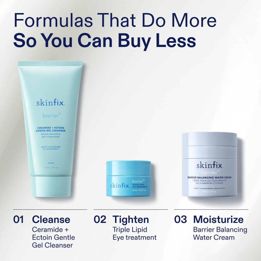 Skinfix Barrier Balancing Water Cream - 1.7 oz - Hyaluronic Acid & Niacinamide Water-Based Moisturizer for Face - Combo + Oily Skin - Acne-Safe, Fragrance Free, Vegan, Cruelty Free